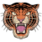 Traditional Tattoo Tiger Head With Open Mouth.png