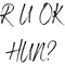 R U OK HUN Letters in Black .png