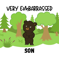 very embarrassed son bear cub