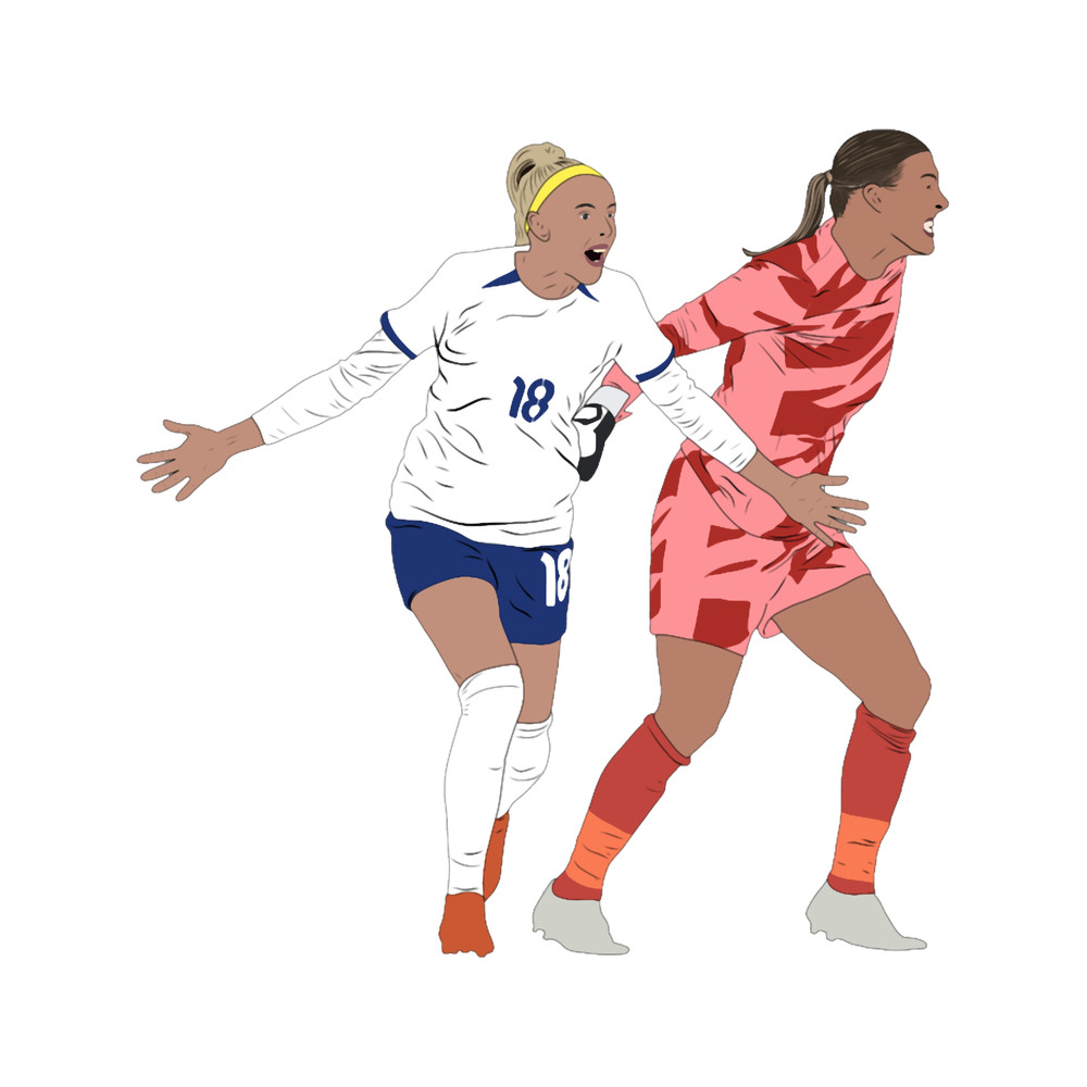 Chloe Kelly Mary Earps England Womens Football Minimalist.png