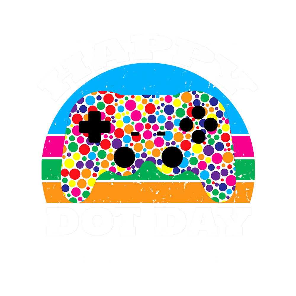 colorful polka dot game controller international dot day Classic .png