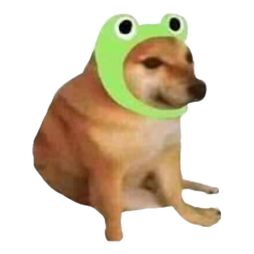 Cheems frog hat.png