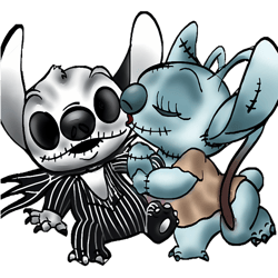 stitch angel nightmare before xmas