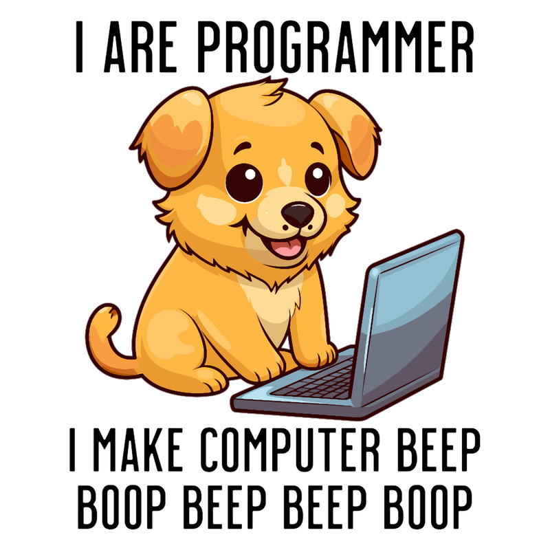 I Are Programmer Funny Kawaii Cute Dog Programmer.png