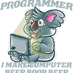 i are programmer introvert it nerd koala bear geek coding
