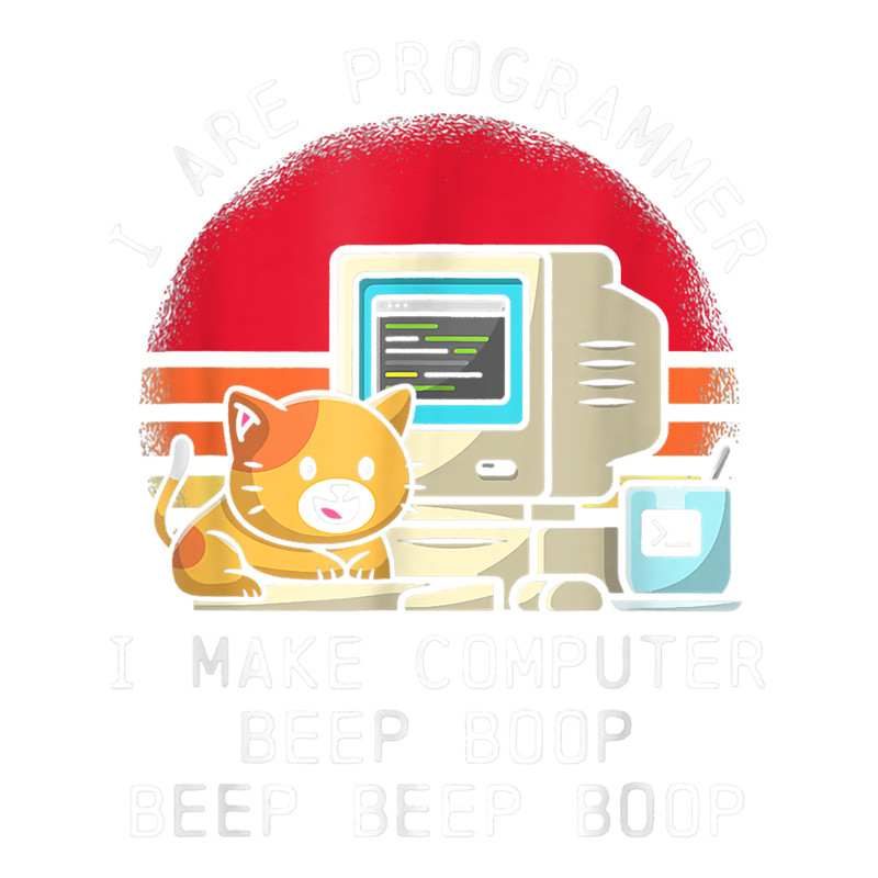 Vintage I Are Programmer Cat Cute Beep Boop Retro .png