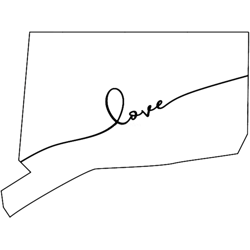 connecticut is loveconnecticut home state outline