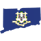 Connecticut State Outline with Flag.png