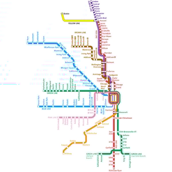 Chicago Trains Map | Inspire Uplift