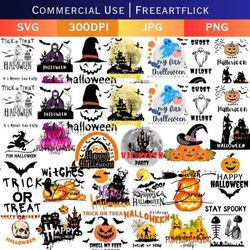 Halloween SVG Bundle, Halloween SVG, Fall Svg, Autumn Svg, Ghost Svg, Witch svg, Pumpkin Svg, Quotes, Cut File Cricut