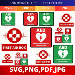 first aid kit svg cut files, emergency kit medicine, first aid box file for printable art