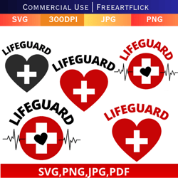 Lifeguard SVG Bundle, Lifeguard Clipart, Digital Silhouette Files, For Cricut Design, Instant Download