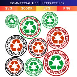 Recycling Bin Signs, Trash Can Decals svg, Recycle Paper, Plastic, Cans, Bottles, glass with metal