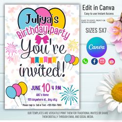 printable birthday invitation