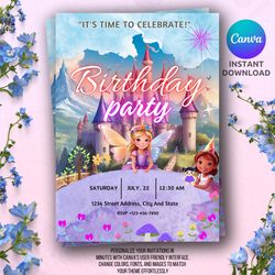 canva-editable invitation template - birthday edition