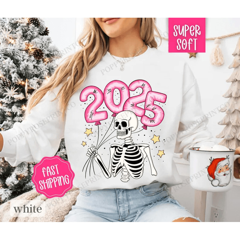 New Years Sweatshirt NYE 2025 Sweater Happy New Year Crewneck Holiday Party Sweater Funny NYE Crewn 0