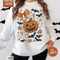 Pumpkin Floral Collage Comfort Colors Sweatshirt Trendy Halloween Sweatshirt Spooky Season Sweater 0
