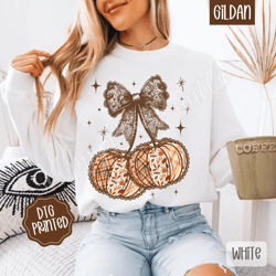fall pumpkin cherries sweatshirt, trendy autumn bow crewneck, sweater weather, coquette fall sweater, retro cherry bow s