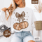 Fall Pumpkin Cherries Sweatshirt Trendy Autumn Bow Crewneck Sweater Weather Coquette Fall Sweater R 0