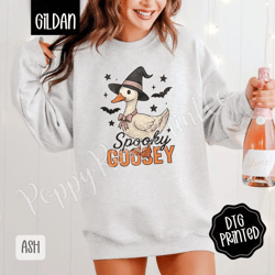 spooky goosey sweatshirt, trendy halloween sweatshirt, cute spooky season crewneck, trendy women's goose sweater, gift f
