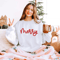 Merry Sweatshirt Christmas Sweatshirt Merry Crewneck Fleece Pullover Sweatshirt Holiday Womens Swea 0