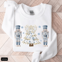 chinoiserie nutcracker christmas sweatshirt, nutcracker sweater for women, christmas gift, cute nutcracker mom sweatshir