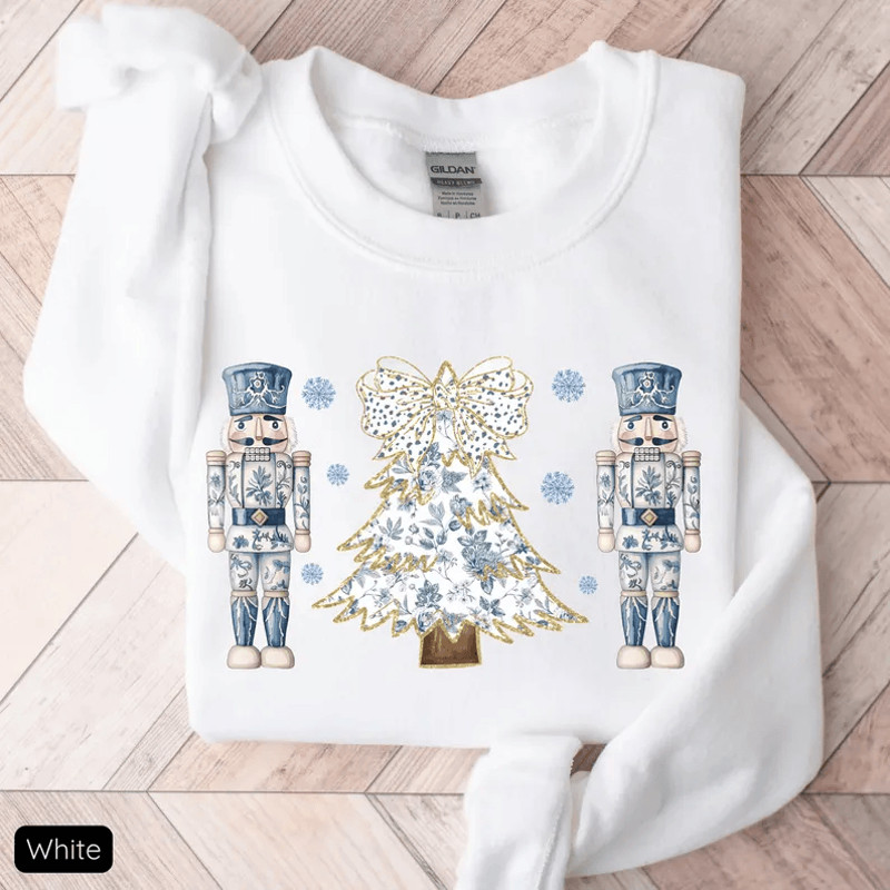 Chinoiserie Nutcracker Christmas Sweatshirt Nutcracker Sweater For Women Christmas Gift Cute Nutcra 0