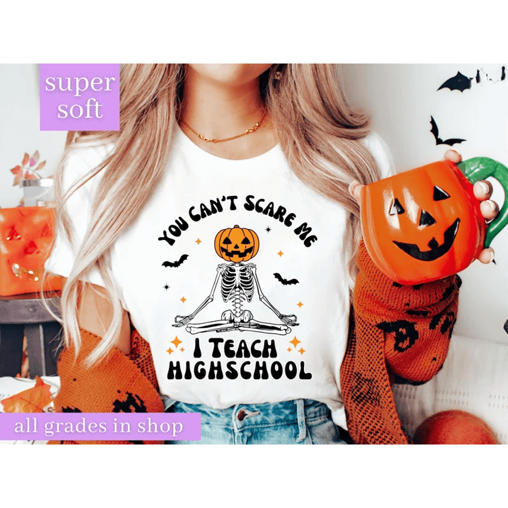 High School Teacher Shirts Teacher Halloween Shirt Halloween Teacher Gift Spooky Teacher Halloween 0