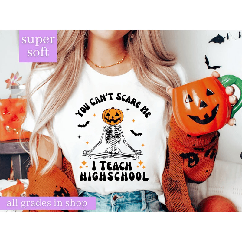 High School Teacher Shirts Teacher Halloween Shirt Halloween Teacher Gift Spooky Teacher Halloween 0