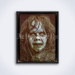 The Exorcist horror film Linda Blair demon monster portrait photo printable art print poster Digital Download