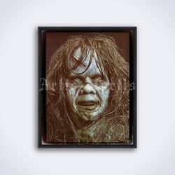 the exorcist horror film linda blair demon monster portrait photo printable art print poster digital download