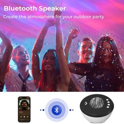 Galaxy Projector with 21 Light Effects, Galaxy Light Star Projector with White Noise and Built-in Bluetooth Speaker, Nig