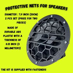Protective grilles for speakers High strength /ABS plastic 2pcs