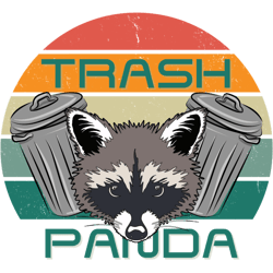 Trash Panda Retro Raccoon