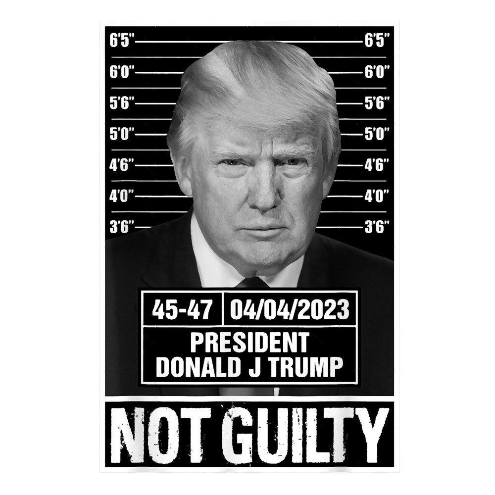 Trump Mug Shot - Donald Trump Mug Shot - Never Surrender, Donald Trump Police Mugshot Photo Not Guil.png