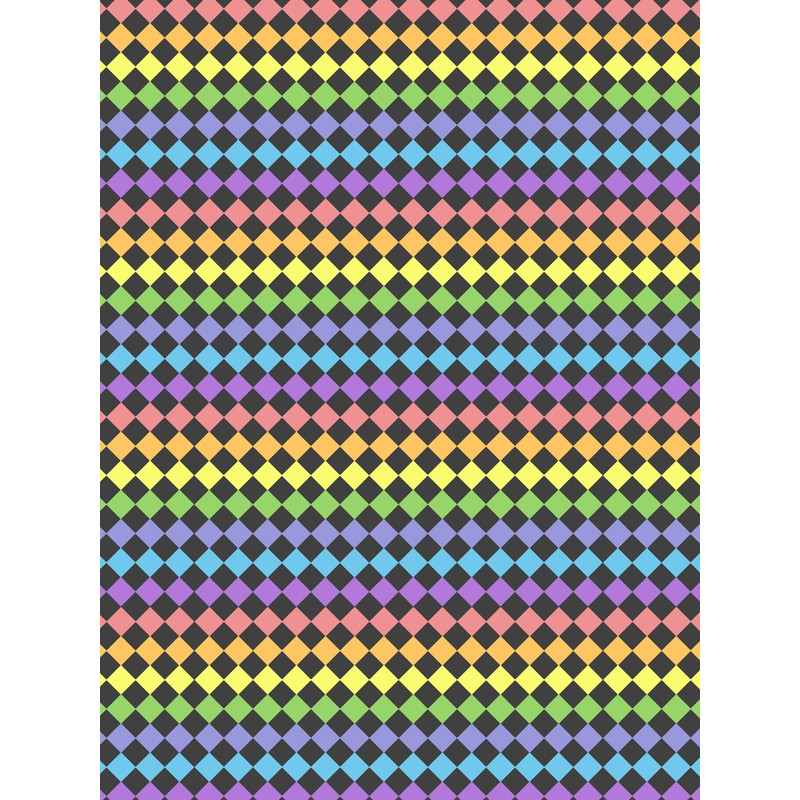 CHECKERED PATTERN - RAINBOW COLORS Graphic .png