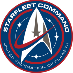star trek discovery starfleet command red and blue badge
