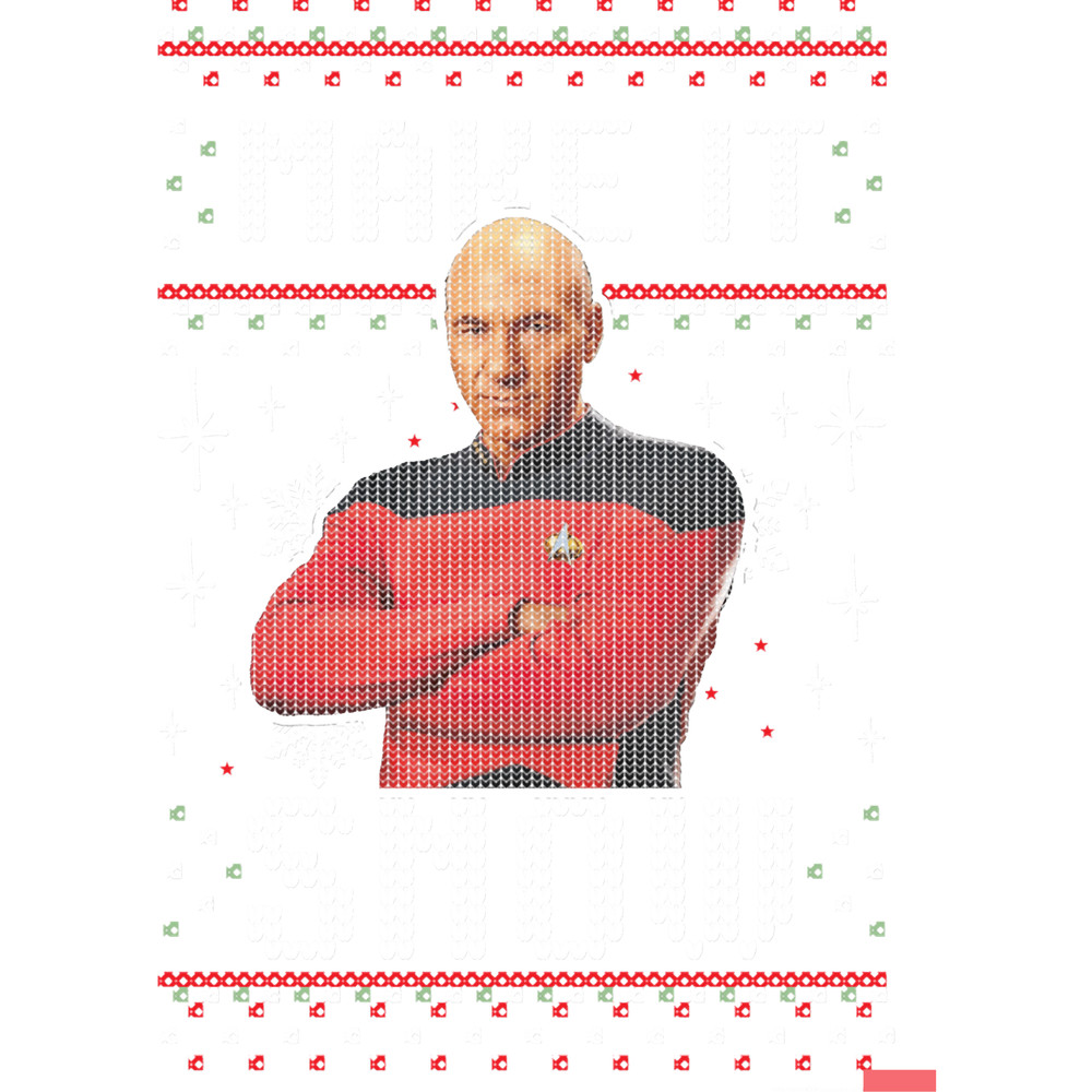 Star Trek Next Picard Make It Snow Ugly Sweater Christmas .png