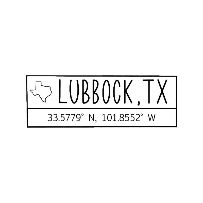 Lubbock Texas Coordinates Emblem.png