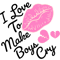 I Love To Make Boys Cry. Pink Lips. White version..png