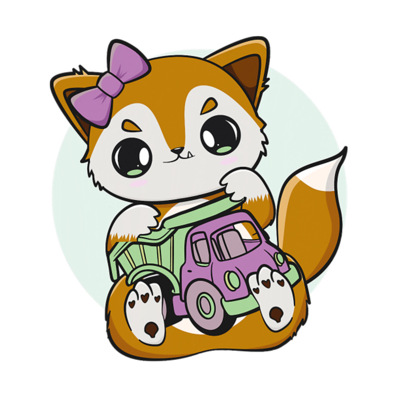 Cute Fox Plays With Toy Truck For Trucker And Toy Fans delligatticamilavip32.png