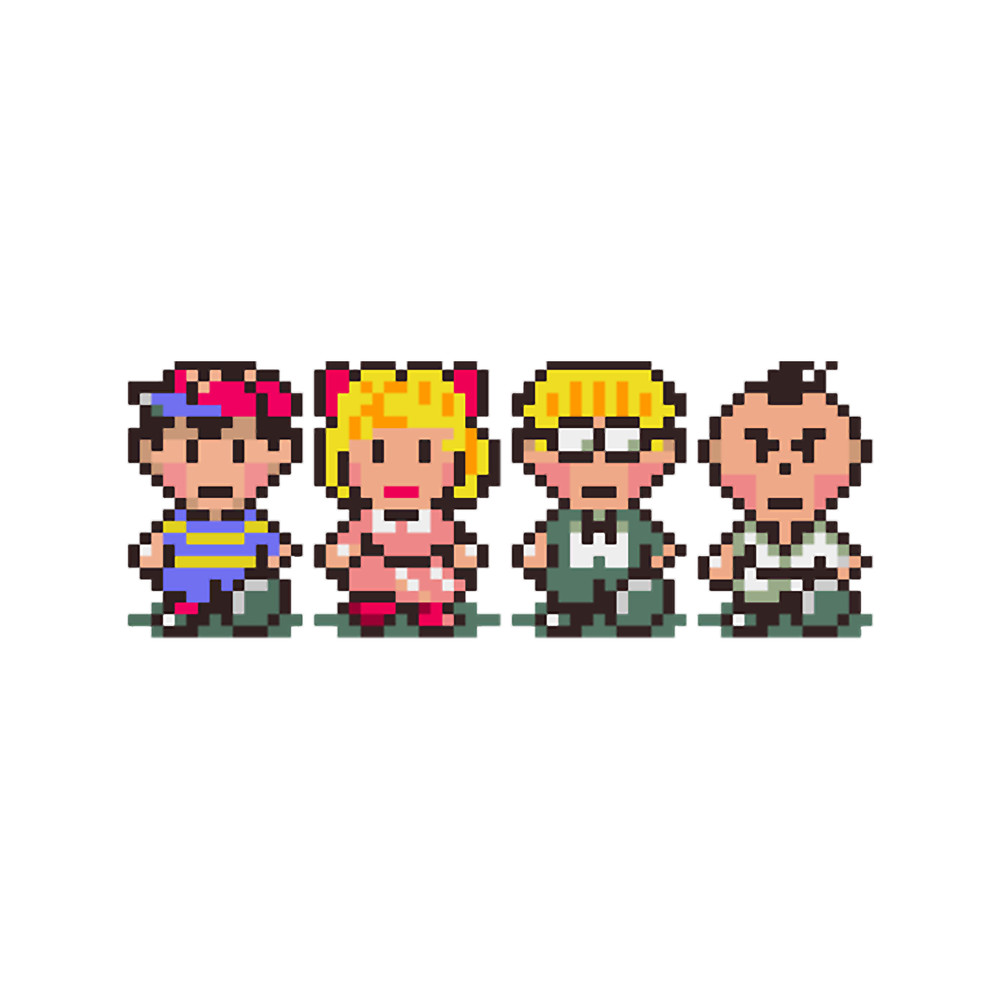 Earthbound Party Member Sprites Premium .png