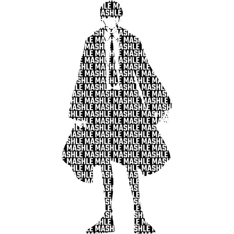 MashleMagic and Muscles Anime Characters DesignMash Burnedead Minimalist Silhouette with Cool .png