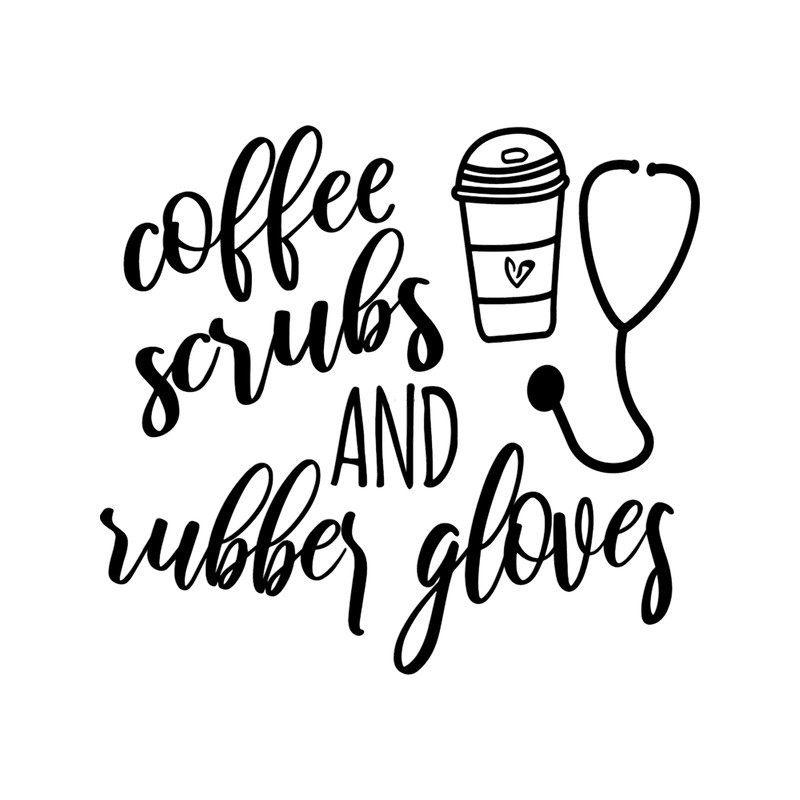 Nurse Coffee Scrubs and Rubber Gloves.png