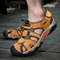 Classic Genuine Leather Sandals, Summer Mens Sandals, Fashion Outdoor Hiking Shoes, Lightweight Breathable Non-slip