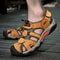 Classic Genuine Leather Sandals, Summer Mens Sandals, Fashion Outdoor Hiking Shoes, Lightweight Breathable Non-slip