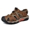Classic Genuine Leather Sandals, Summer Mens Sandals, Fashion Outdoor Hiking Shoes, Lightweight Breathable Non-slip