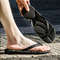 Men Slippers, Fashion Black Massage Flip Flops, Casual Non Slip Beach Slides, Comfortable Chanclas Hombre