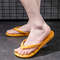 Men Slippers, Fashion Black Massage Flip Flops, Casual Non Slip Beach Slides, Comfortable Chanclas Hombre