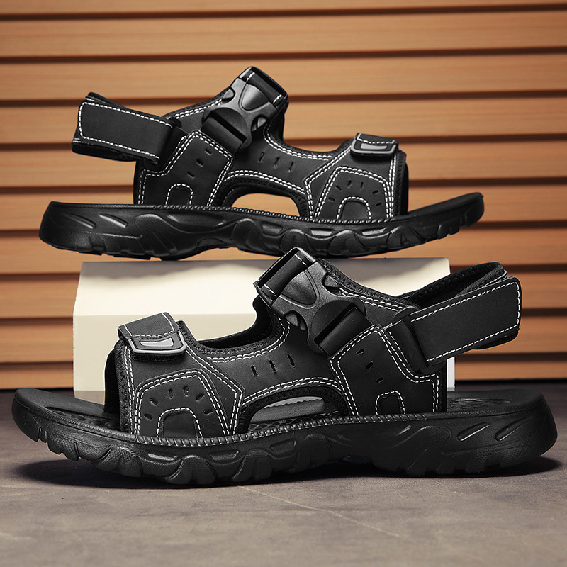 Mens Summer Sandals Outdoor Casual Breathable Slippers, Non-slip Wear-resistant Sporty Slippers, Lightweight Comfortable